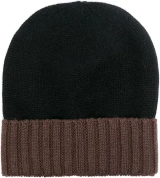Contrasting-Brim Beanie