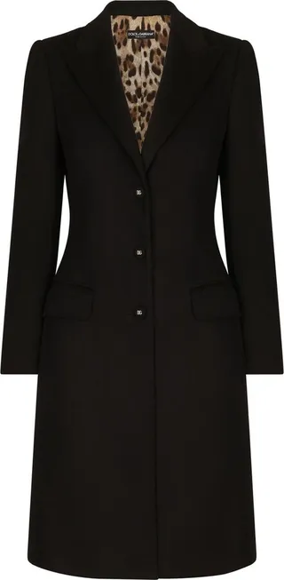 Single-Breasted Button-Up Coat