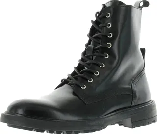 Bryce Womens Leather Zip Up Combat & Lace-up Boots