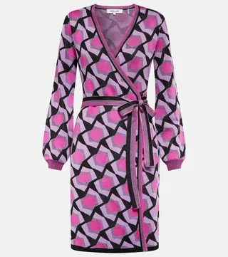 Printed wrap dress