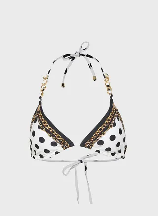 Triangle Spot Chain Bikini Top