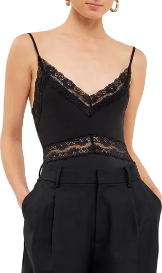 Lace Trim Bodysuit