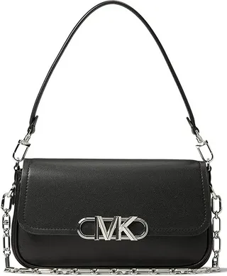 MICHAEL Michael Kors Parker Medium Convertible Pouchette Shoulder (Black) Shoulder Handbags