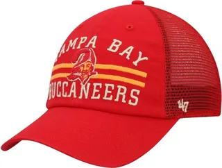 Men's '47 Red Tampa Bay Buccaneers Highpoint Trucker Clean Up Snapback Hat