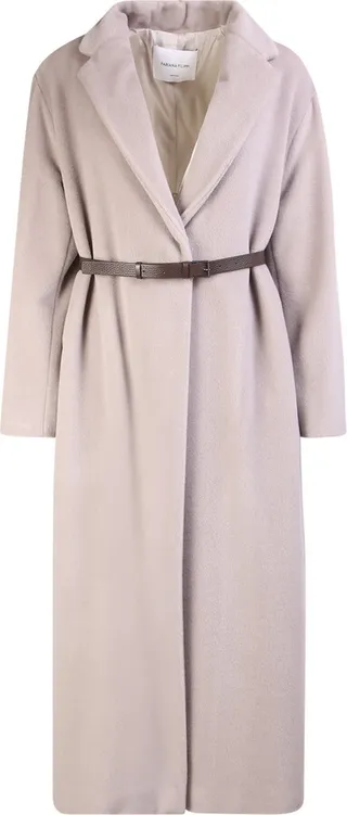 Belted Virgin-wool Coat