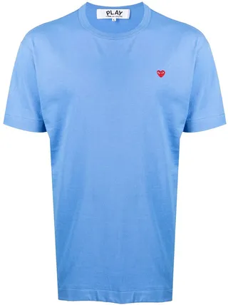 heart-patch short-sleeve T-shirt