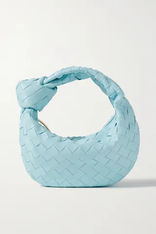 Bottega Veneta - Jodie Mini Knotted Intrecciato Leather Tote - Blue