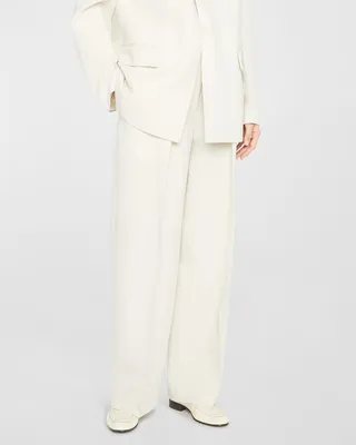 Marcelina Wide-Leg Trouser Pants