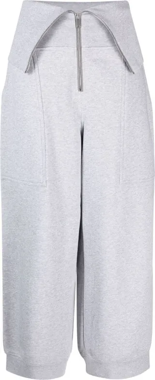 Zip-Up Cropped Trousers