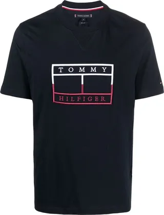 logo-embroidered organic cotton T-shirt