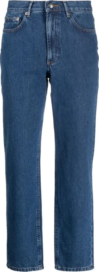 Straight-Leg Cropped Trousers