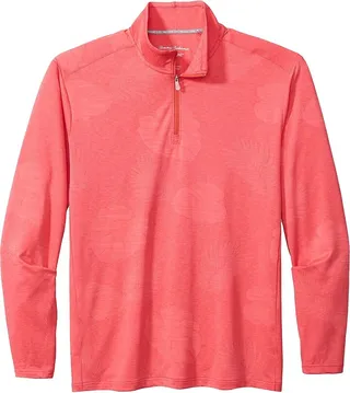 Delray Frond Half-Zip Lightweight Pullover Sweater