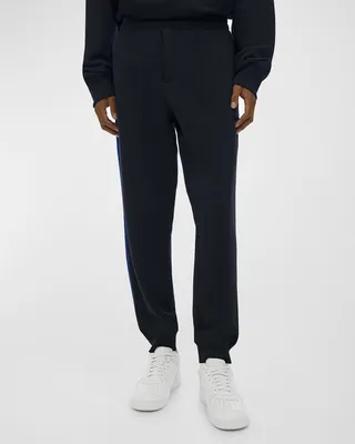 Men's Flocked Side-Stripe Jogger Pants