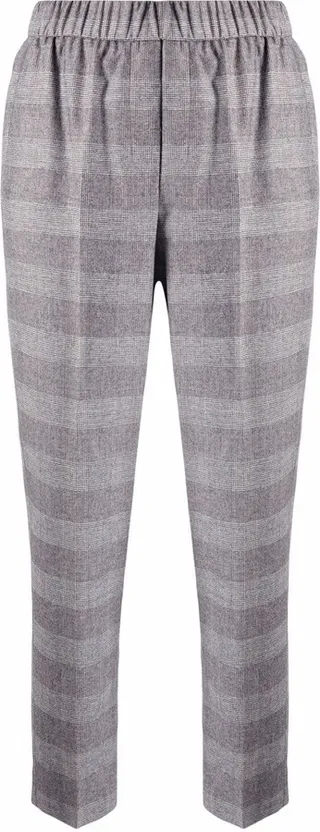 Checked Cropped Trousers
