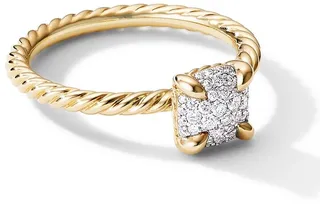 18kt yellow gold 7mm Châtelaine diamond ring
