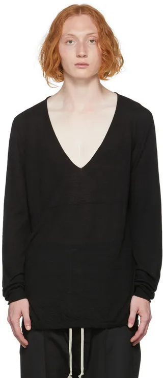 Rick Owens Black Cashmere Sweater