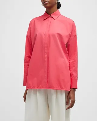 Oversized Button-Down Organic Cotton Shirt