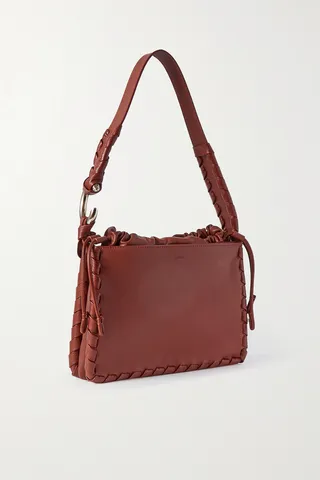 Chloé - Mate Small Whipstitched Leather Tote - Brown