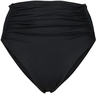 Ruched high-rise bikini bottoms