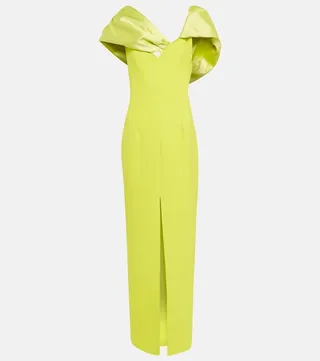 Abra crepe and satin gown