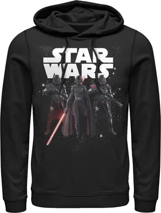 Men's Star Wars Jedi: Fallen Order Starry Inquisitor Pull Over Hoodie - Black - X Large