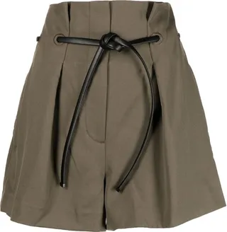 Tie-Waist Tailored Shorts
