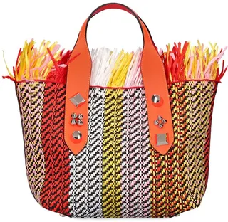 Small Frangibus raffia effect tote bag