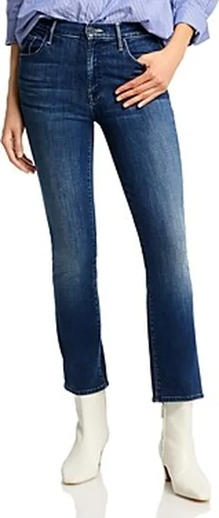 Mother The Insider High Rise Ankle Bootcut Jeans in Heirloom