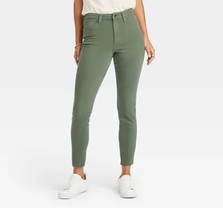 Women's High-Rise Skinny Jeans - Universal Thread™ Olive Green 0