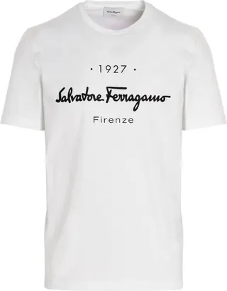 Salvatore Ferragamo Logo Printed Crewneck T-Shirt