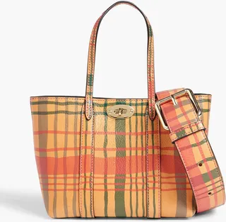 Bayswater checked leather tote