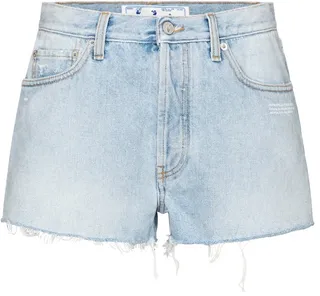 High-rise denim shorts