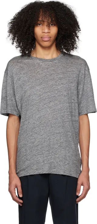 Sunspel Gray Crewneck T-Shirt