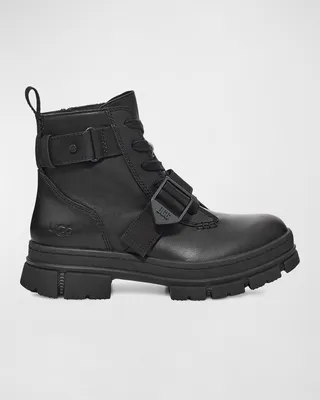 Ashton Leather Lace-Up Boots