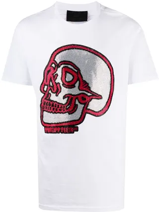 crystal outline skull T-shirt