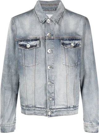 Bleached-Wash Denim Jacket