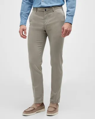 Men's Solid Stretch Cotton Trousers