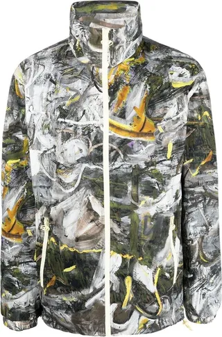 Paint-Stroke Print Jacket