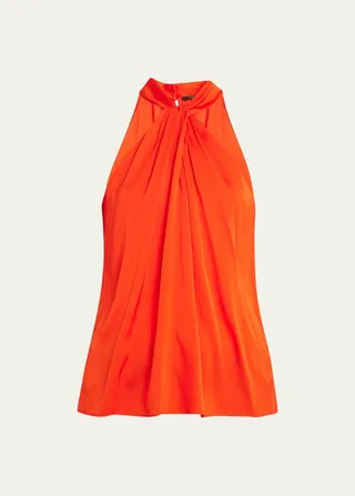 Breeze Twist-Front Halter Blouse