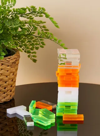 Premium Neon Lucite Mini Jumbling Tower Game