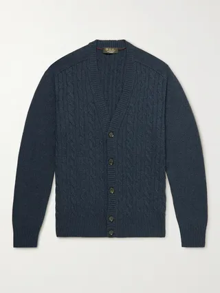 Cable-Knit Baby Cashmere Cardigan