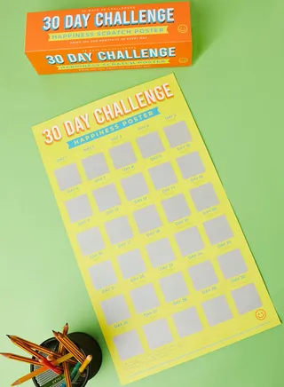 Bucket List - 30 Day Happiness Challenge Poster