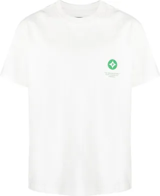 White Logo Print Short Sleeve T-shirt