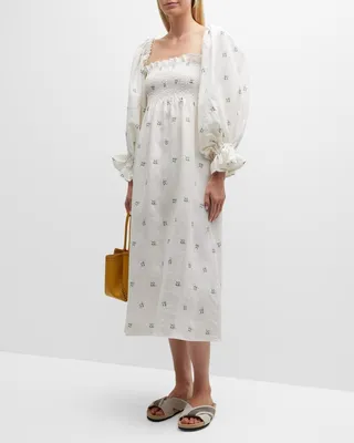 Atlanta Off-Shoulder Floral-Print Nightgown