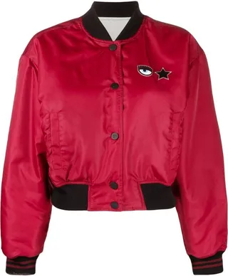Motif-Detail Bomber Jacket