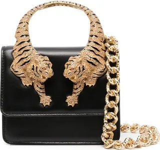 Tiger-Handle Shoulder Bag