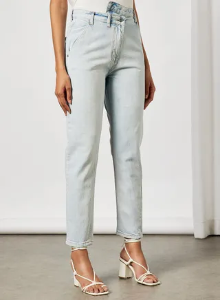 Washed Straight Jeans