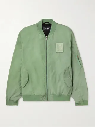 Oversized Logo-Appliquéd Shell Bomber Jacket