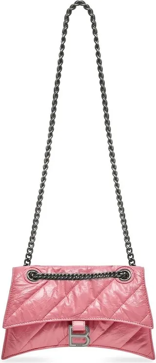Crush quilted shoulder bag