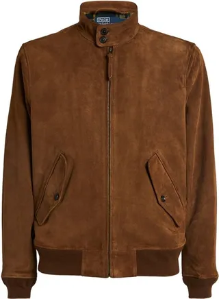 Polo Ralph Lauren Suede Baracuda Bomber Jacket